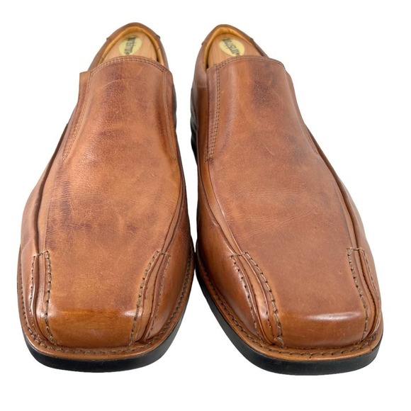 SANDRO MOSCOLONI Plain Toe Slip On Ambrose in Berwyn Tan Men's Size 41 = 8 - Picture 5 of 14